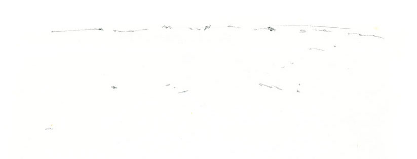 Tekening van de kale heuvel