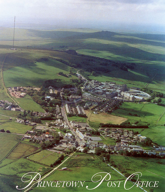 Briefkaart van Princetown vanuit de lucht