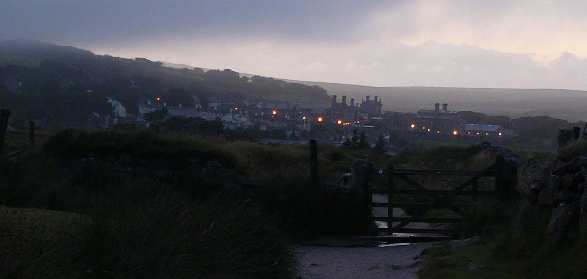 Princetown, Dartmoor, met de gevangenis