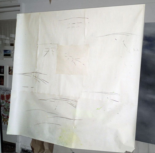 Compositieschets voor schilderij Blacklane
